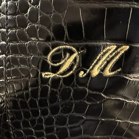 Steve Madden Triumph Croc-Embossed Boots, Black Faux Leather, Womens Size 8 M - Picture 11 of 11